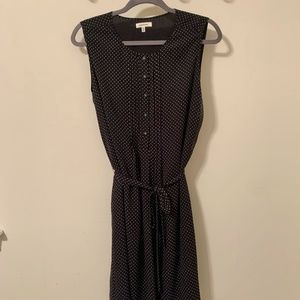 Sleeveless, Lined, Polka Dot Little Black Dress